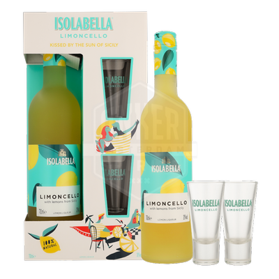 Isolabella Limoncello + 2 glasses