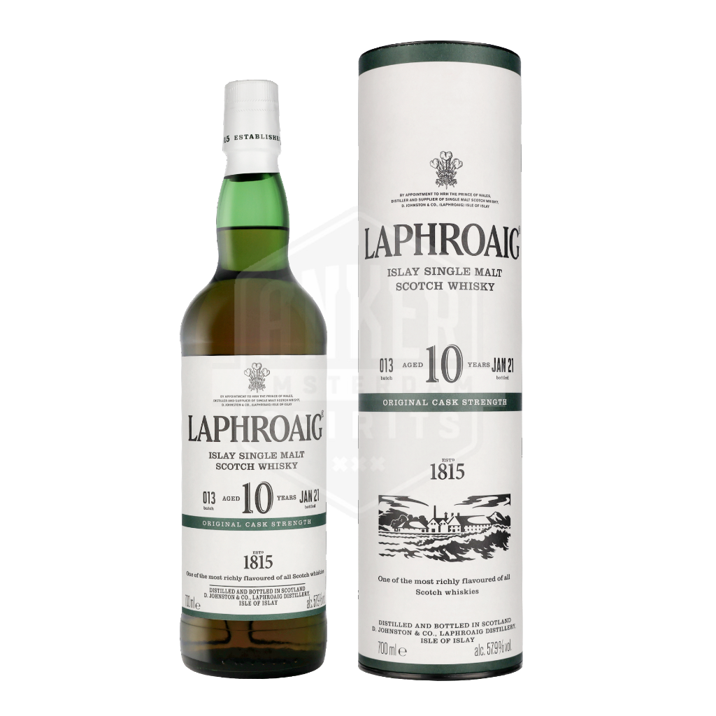 Koop Laphroaig 10 Years Cask Strength Batch 13 + GB Eenvoudig Online In ...