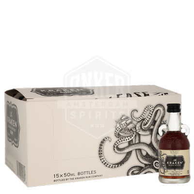 Buy Kraken Black Spiced Rum Mini online  Anker Amsterdam Spirits, The  largest independent beverage wholesaler in the Netherlands!